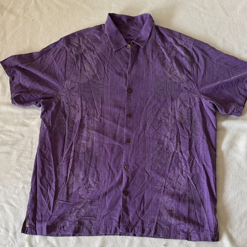 Tommy Bahama Purple Casual Button Down Shirt